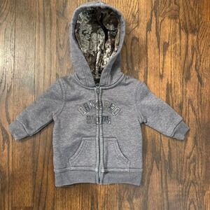 Bass Pro Gray Baby Jacket with Camo Detailing Size 3-6 Months